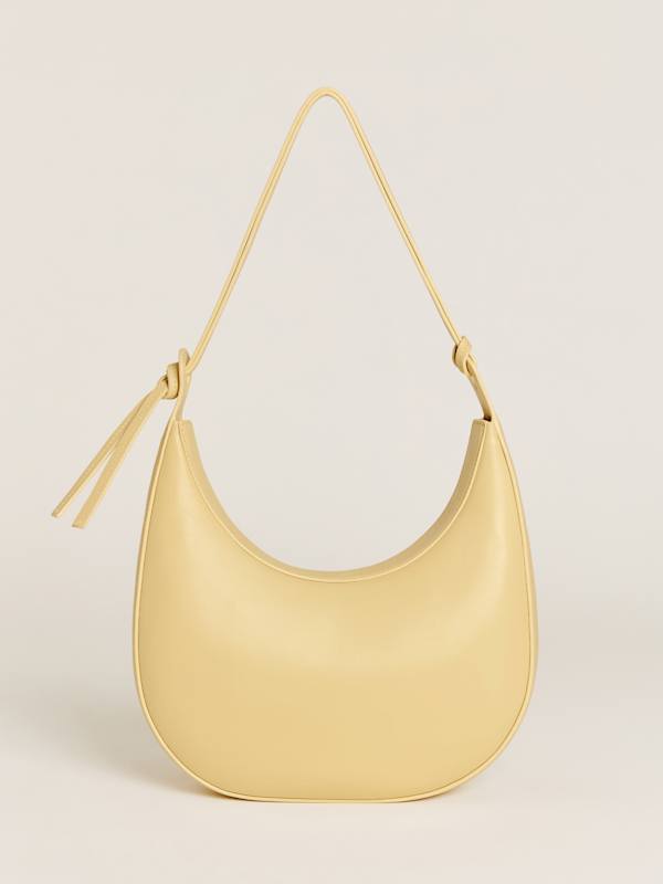 Medium Rosetta Shoulder Bag - Lemon Custard Leather